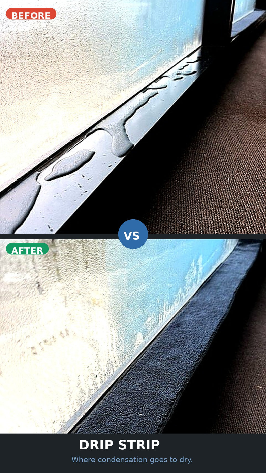 Drip Strip — Window Condensation Absorber | Microfibre Sill Strip